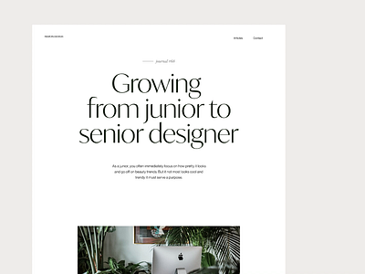 Journal prototypes mobile branding header minimal typography ui ux web webdesign