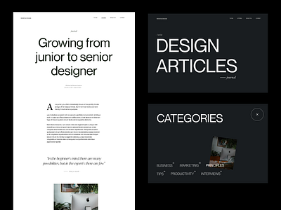 remon.design journal branding design header minimal typography ui ux web
