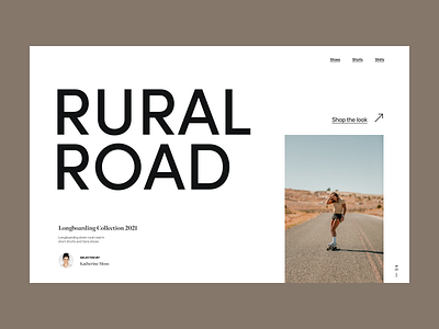 longboarding shop branding clean design header minimal skateboard typography ui ux web webdesign