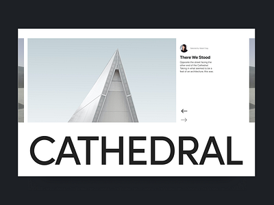 Cathedral design architecture branding clean design grid grid layout header minimal typography ui ux web white