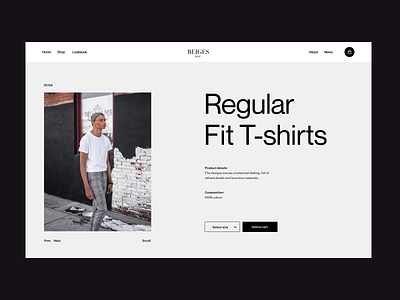 Shop t-shirt branding design header minimal shop typography ui ux visual web