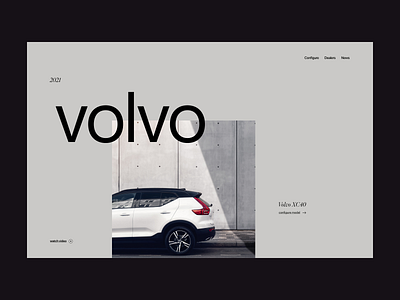 Car branding car clean design header minimal typography ui ux web