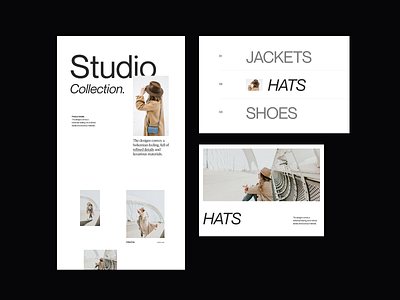Hat shop branding clean design header minimal shop typography ui ux visual web