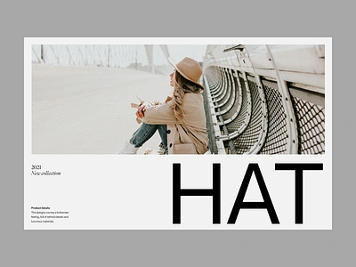 hats shop branding clean design header minimal shop typography ui ux visual web