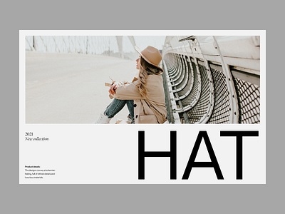 hats shop branding clean design header minimal shop typography ui ux visual web