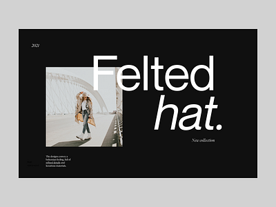 fleted hat shop branding clean design header minimal shop typography ui ux visual web