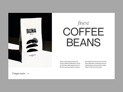 coffee beans branding design header minimal shop typography ui ux visual web