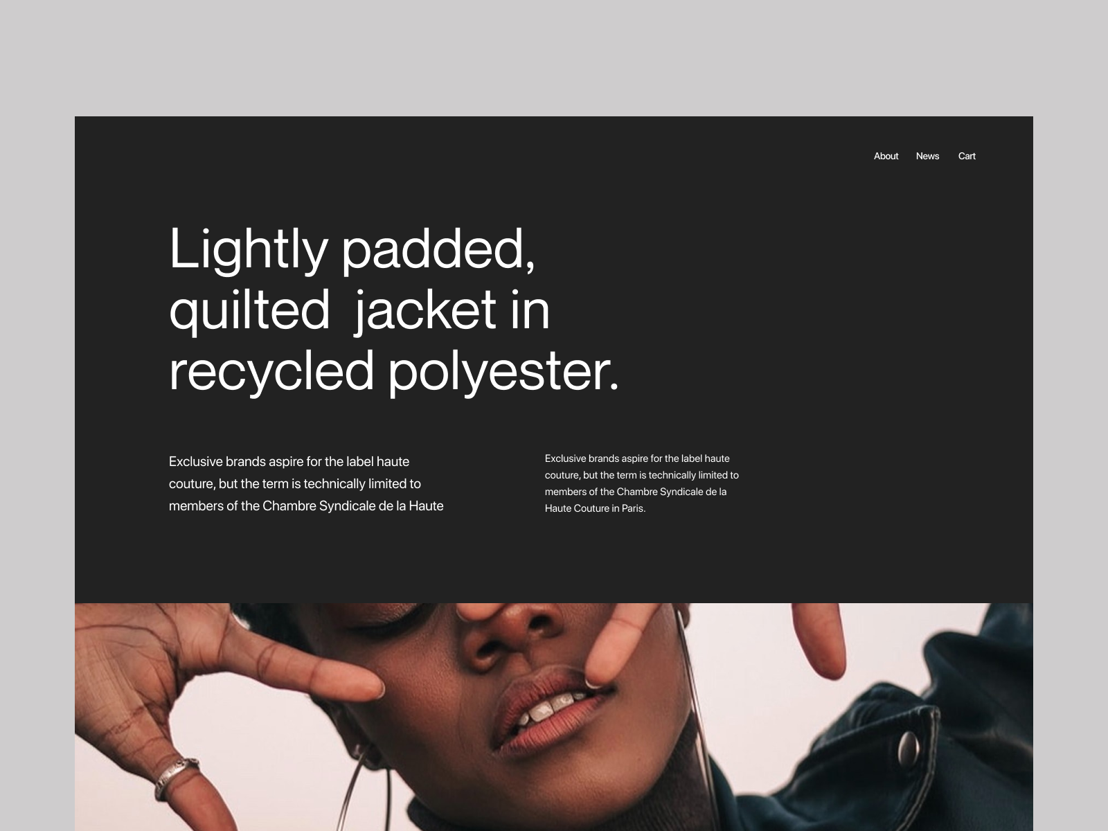 shop jacket page by Remon on Dribbble
