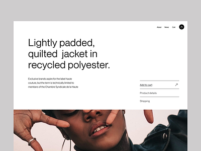 shop jacket branding clean design header minimal shop typography ui ux visual web