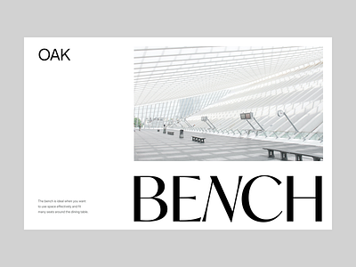Architecture bench architecture branding clean design header minimal typography ui ux web