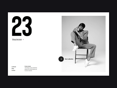 Shop look branding clean fashion header minimal shop typography ui ux webdesign webshop white