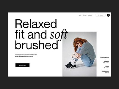 Shop fashion branding clean design header minimal typography ui ux visual web