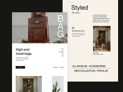 Travel bags fashion store by Remon on Dribbble