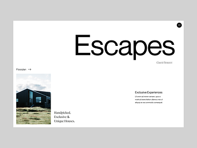 Guest houses branding clean design header minimal typography ui ux visual web