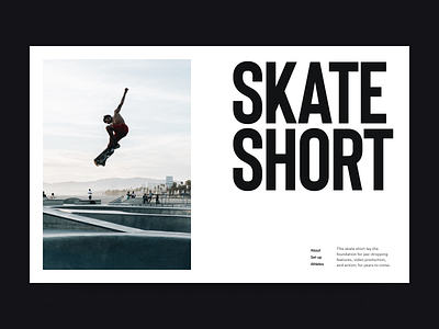 skate design branding clean design header minimal skate typography ui ux visual web