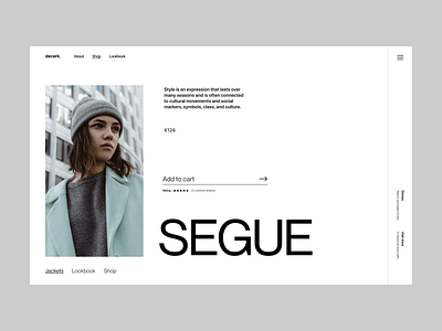 Fashion webshop branding design header minimal shop typography ui ux visual web webshop website