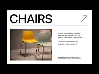 Chairs webshop branding chair chairs design header minimal shop typography ui ux visual web webshop website