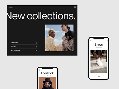 Fashion collections branding design fashion header minimal store ui ux visual web webshop