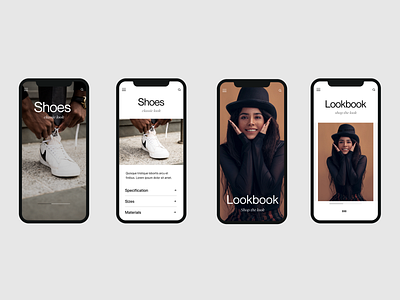 Shop the look branding design fashion header minimal store typography ui ux visual web webshop