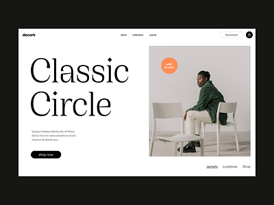 Classic circle branding design header minimal shop store typography ui ux web webshop website