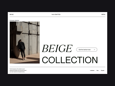 Get the look branding design fashion header minimal shop typography ui ux web webshop website