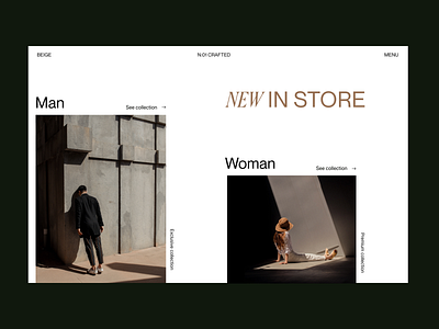 New in store branding design header minimal shop typography ui ux web webshop website