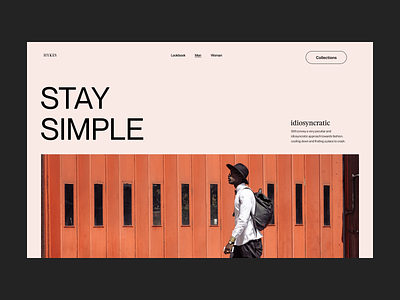 Stay simple branding design fashion header minimal shop store typography ui ux web webdesign website