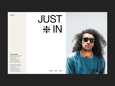 Just in store branding design header minimal shop typography ui ux web webshop