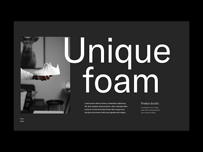 Eunique foam branding design fashion header minimal shoe shop typography ui ux web webshop
