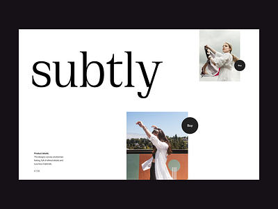 Subtly branding design header minimal typography ui ux web