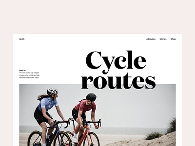 Cycle routes bicycle branding cycle design header minimal typography ui ux web