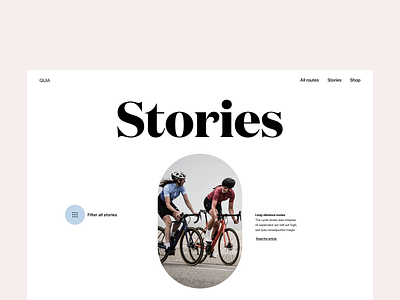 Bicycle stories bicycle branding design grid header minimal sport typography ui ux web