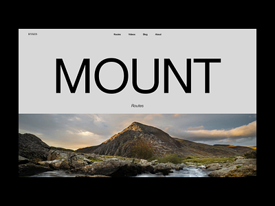 Mountain branding design header minimal mountain typography ui ux web