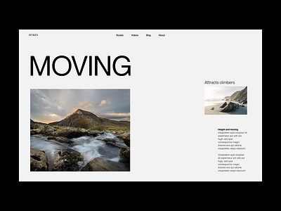 Attracts climber branding design header minimal mountain typography ui ux web