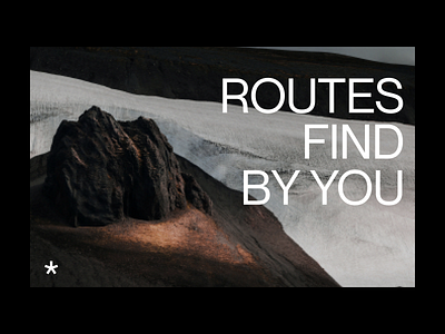 Routes find by you branding design header minimal mountain typography ui ux web