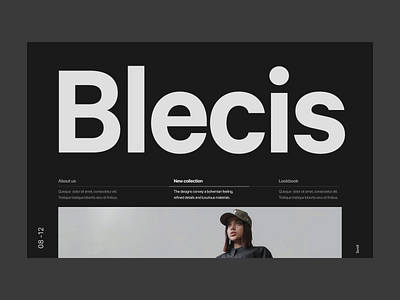 Blecis e-commerce branding design e commerce fashion header minimal shop typography ui ux web