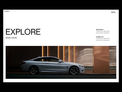 Design your car branding car design header minimal shop typography ui ux web