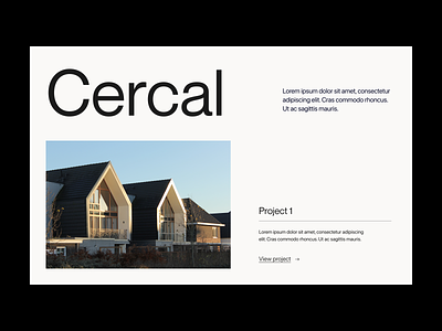 Cercal - architecture architecture branding composition design graphic design grid header house minimal portfolio typography ui ux web webdesign