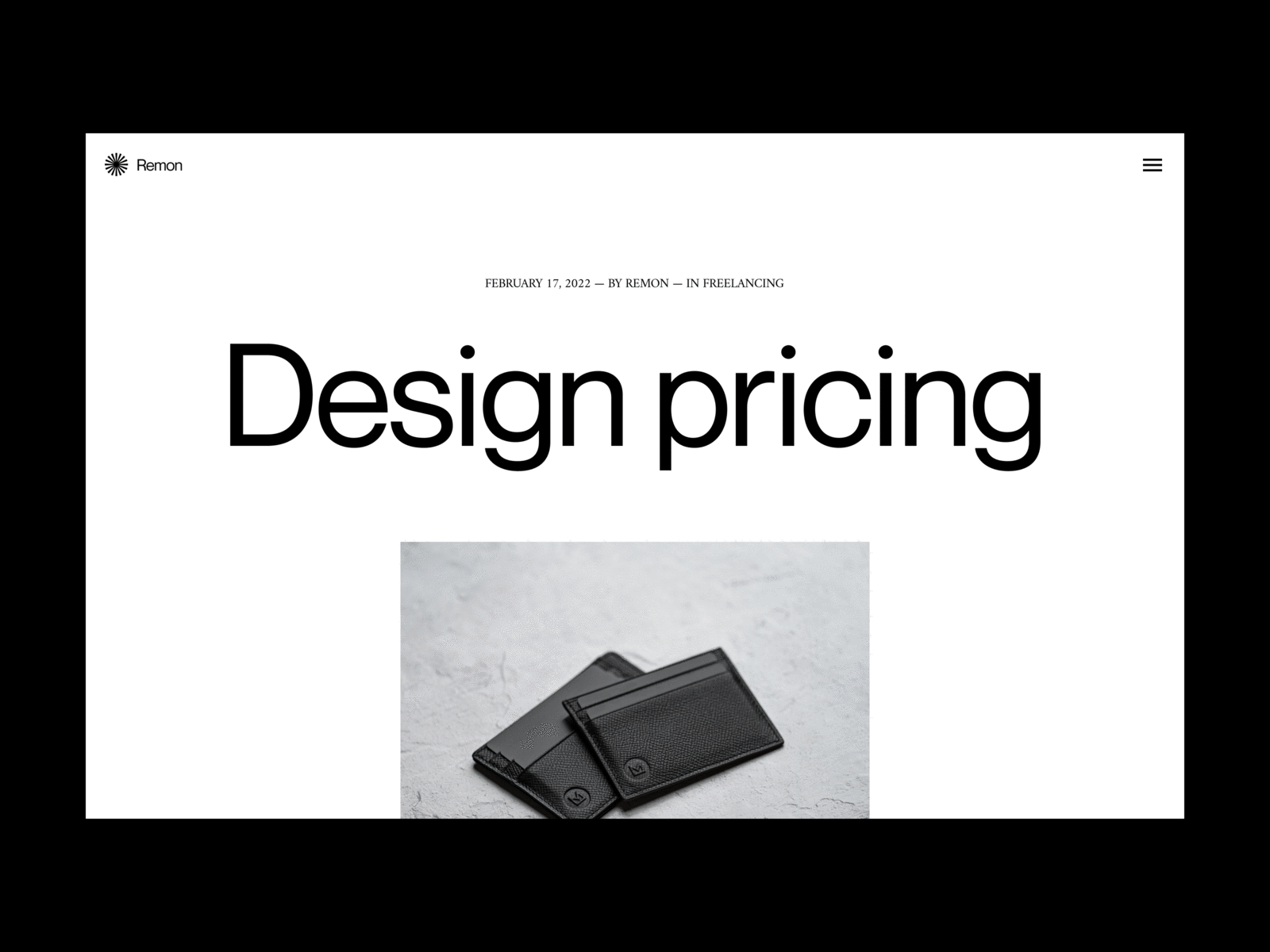 Design pricing - blog article blog branding design designer header journal minimal typography ui ux web