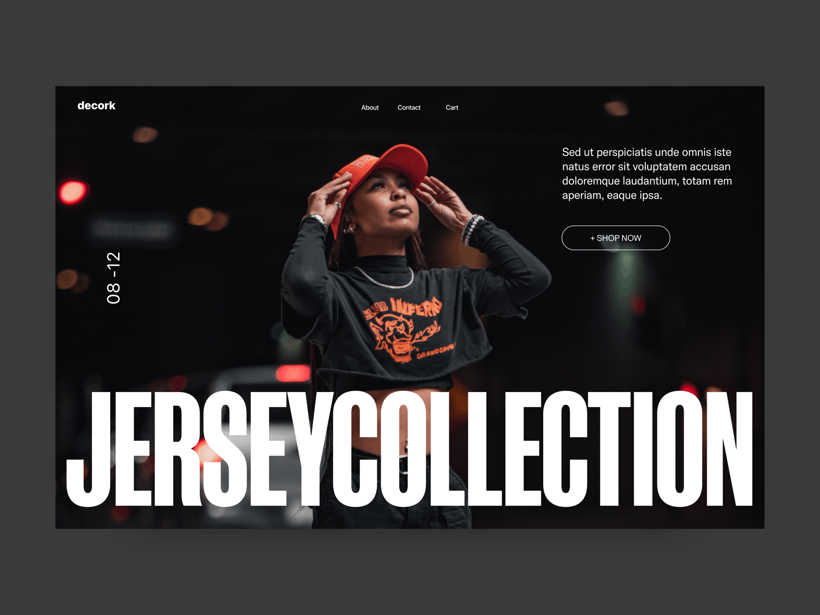 Jersey collection branding design fashion header minimal shop typography ui ux visual web