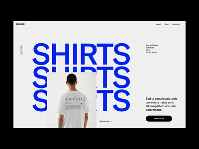 Decork - fashion branding design fashion header minimal shop typography ui ux web webshop