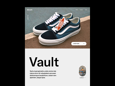 Shoes branding design e-commerce fashion header minimal typography ui ux web