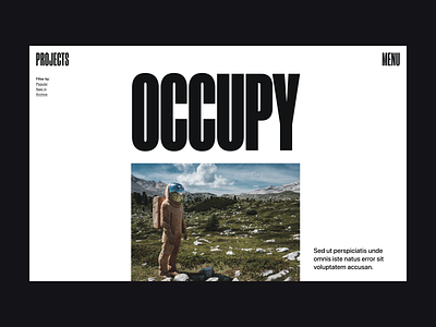 Occupy - blog blog branding design header journal minimal typography ui ux web