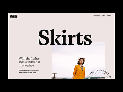 Skirts - fashion branding design fashion header minimal shop typography ui ux web