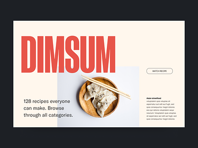 Dimsum asian branding design food header minimal typography ui ux web