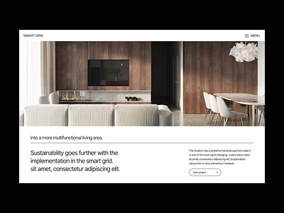 House smart grid architecture branding design header house living minimal typography ui ux web web design