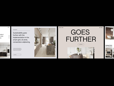 Living house - spaces architecture branding design header minimal typography ui ux web