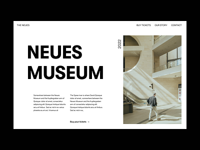 Museum branding design header minimal museum typography ui ux web