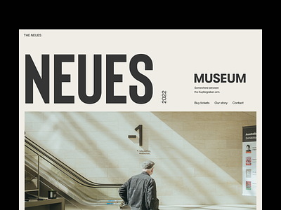 Museum branding design header minimal museum typography ui ux web