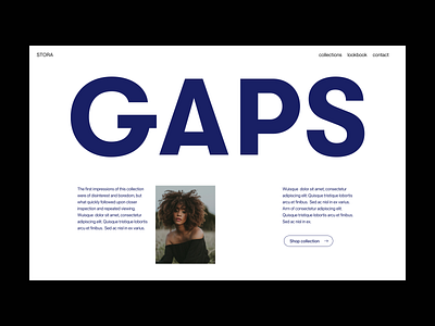 Gaps fashion branding design ecommerce fashion header minimal shop typography ui ux web webshop